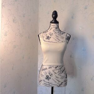 Padded Active White Ribbed Tank Top